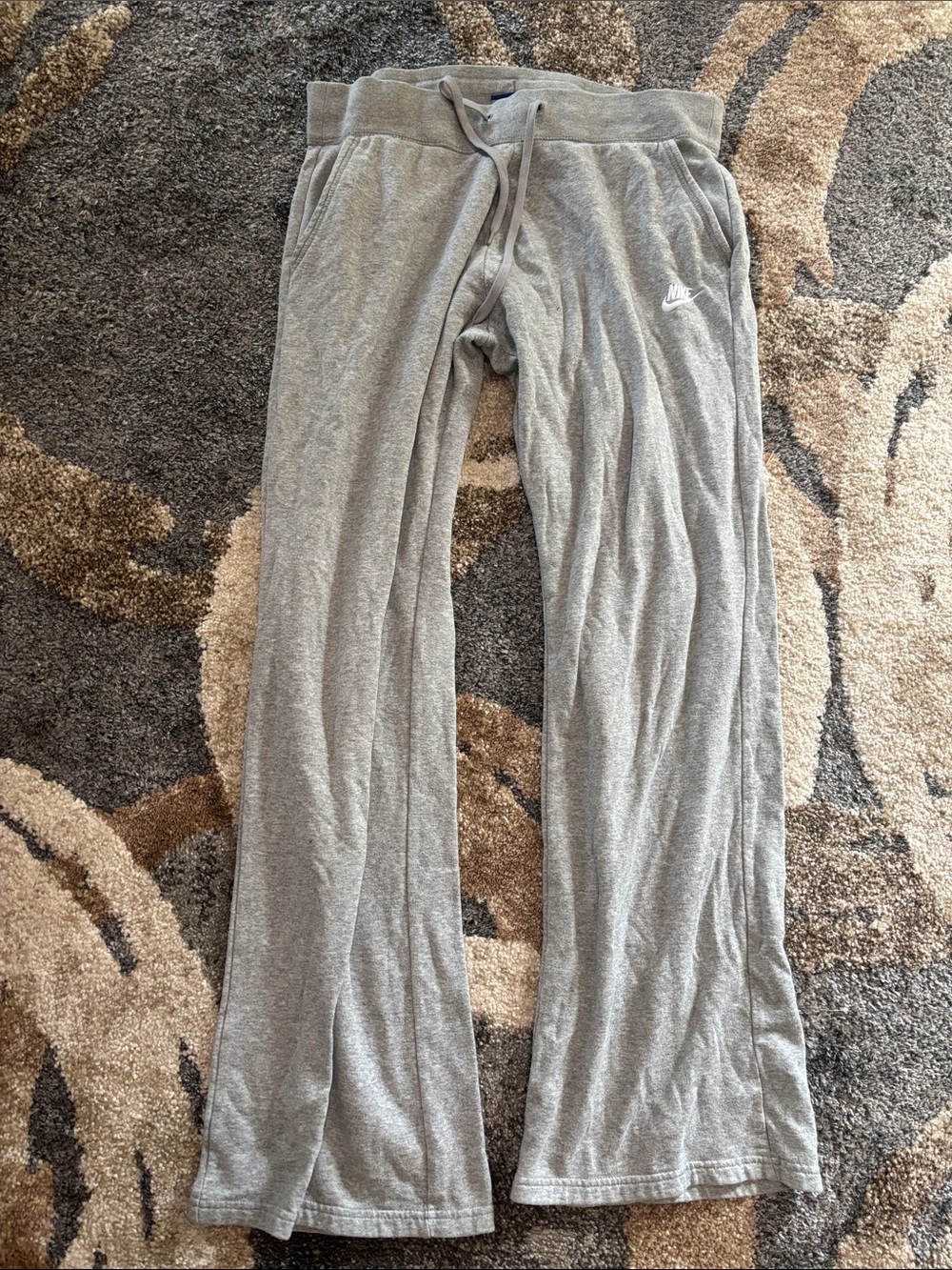 Nike Light Gray Casual Lounge Pants with Drawstring